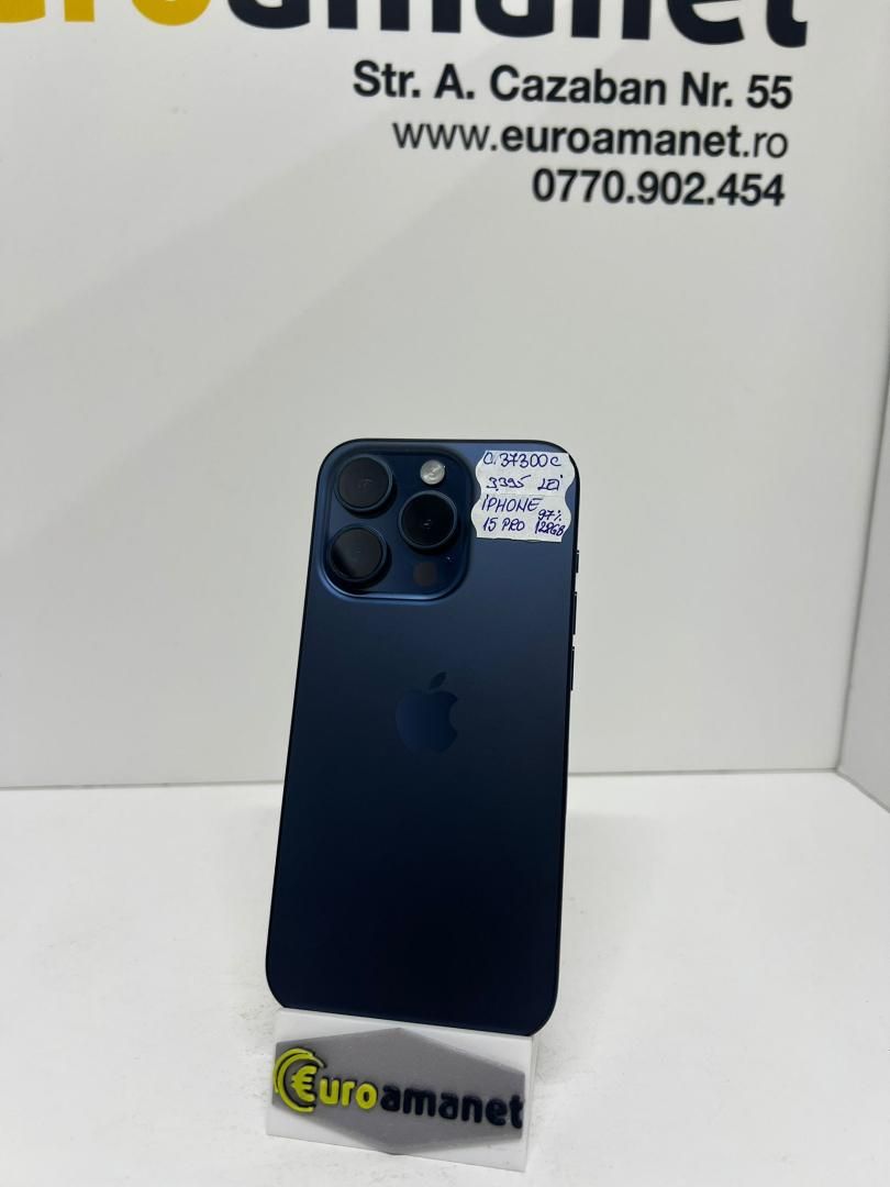 Telefon mobil Apple iPhone 15 Pro, 128 GB, 97% Baterie -I-