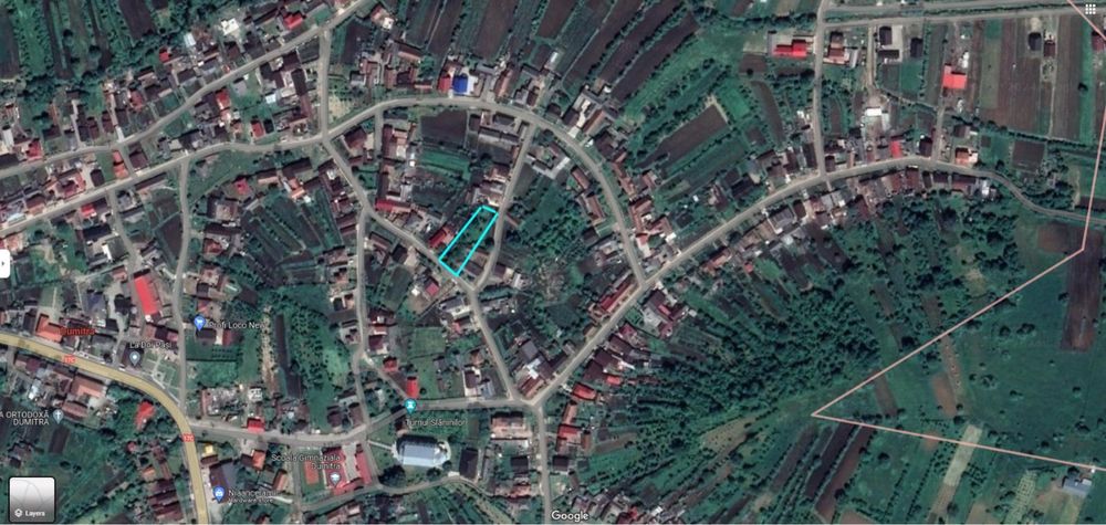 Teren + casa (demolabila) Dumitra