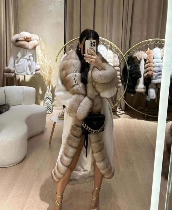 haina alcantara cu blana naturala pe comandă