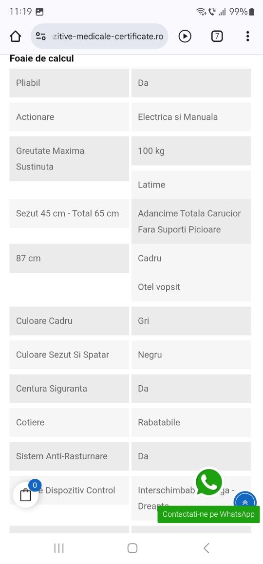 Carucior invalizi electric, pliabil, pro-travel