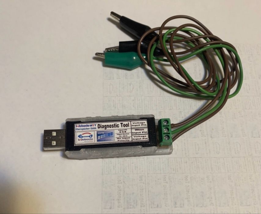 Diagnoză Webasto universală W-BUS 12V/24V – stick USB pentru PC