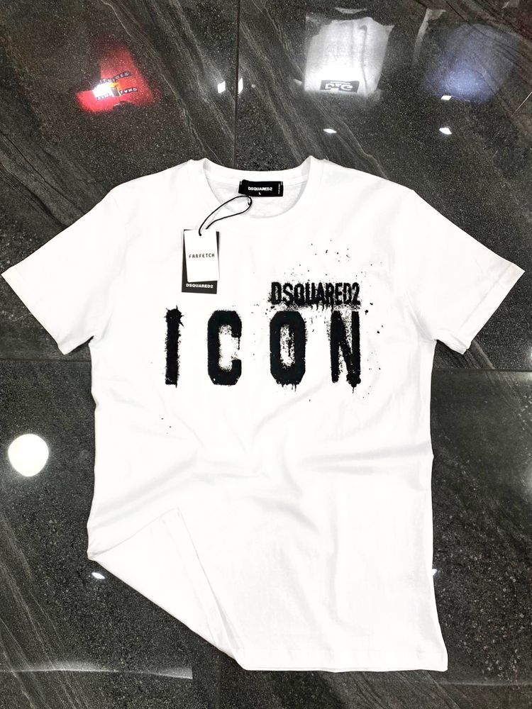 Tricou PREMIUM DSQUARED2 ICON Nou Alb Livrare Rapida Verificare NOU !