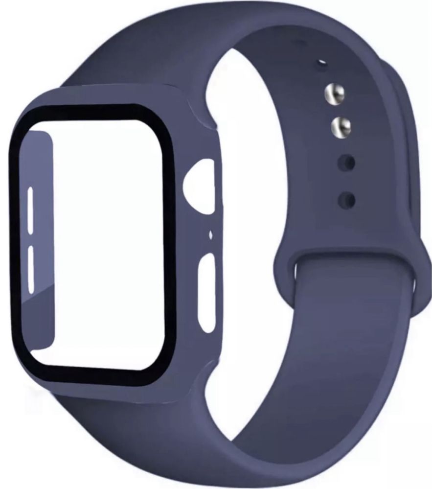 Combo Folie Husa Curea Silicon Compatibila Iphone Ceas Apple Watch