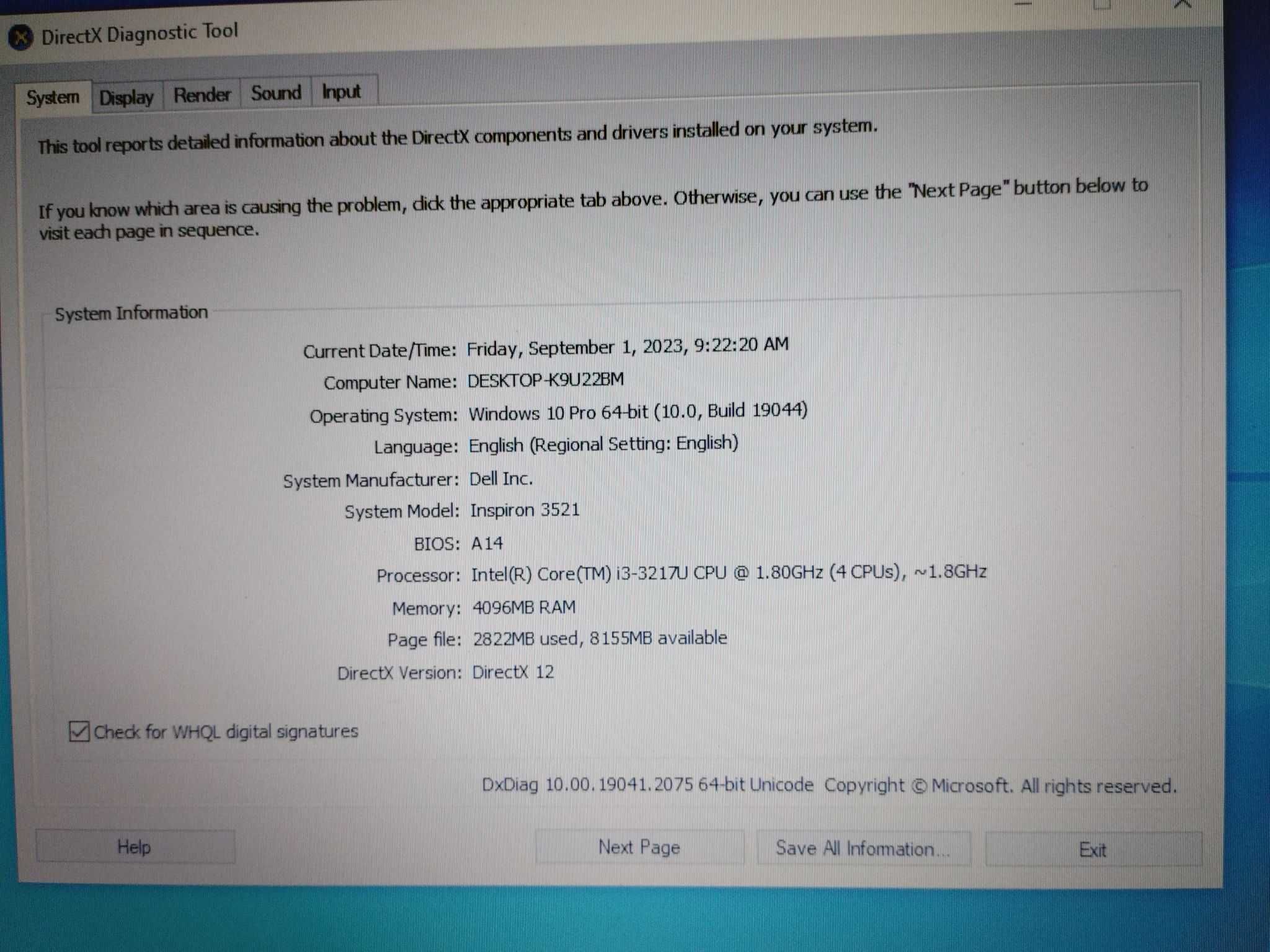 Dezmembrez laptop Dell Inspiron 15 3521 4 GB RAM, 150 GB SSD