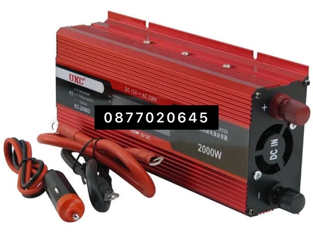 Чисто нов инвертор UKC 1000W 12V / 24V / 220V, Инвертори 2000В