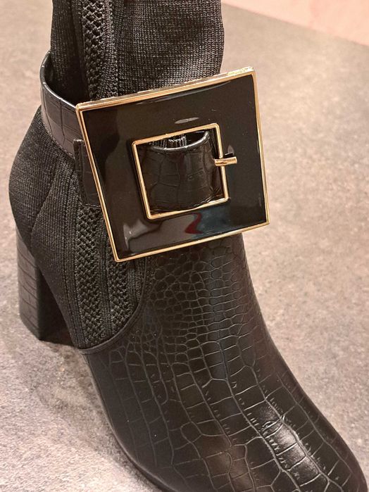 Елегантни Дамски Ботуши с Екологична Кожа Черно Emsley