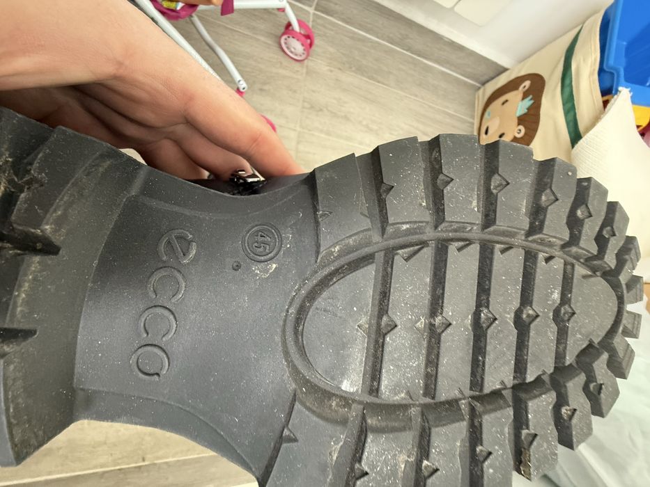 Ghete Ecco piele captusite cu blana naturala original barbati