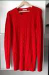 Pulover casmir si lana ,rosu,fin,moale calduros superb L