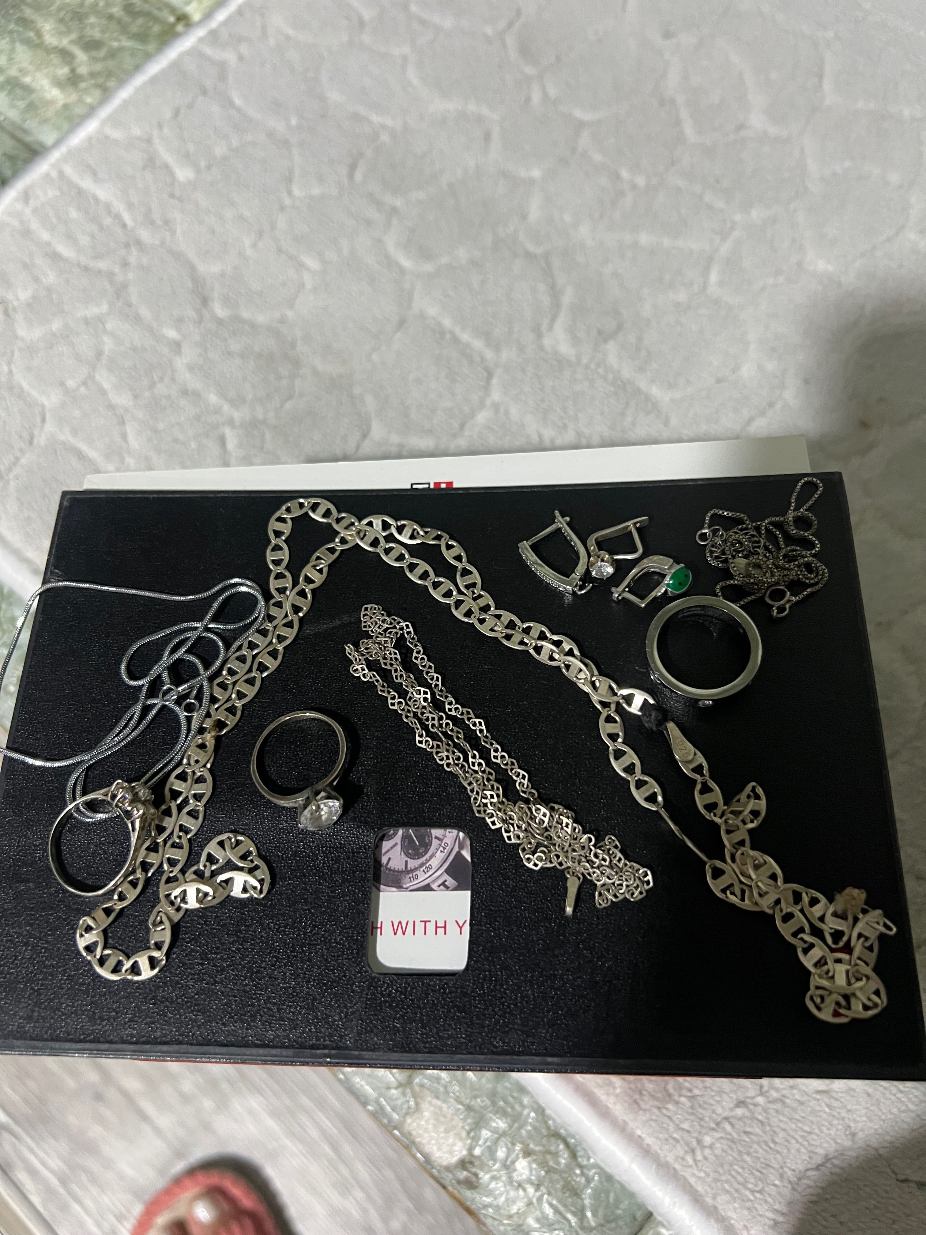 Серебро кольца и цепочки
