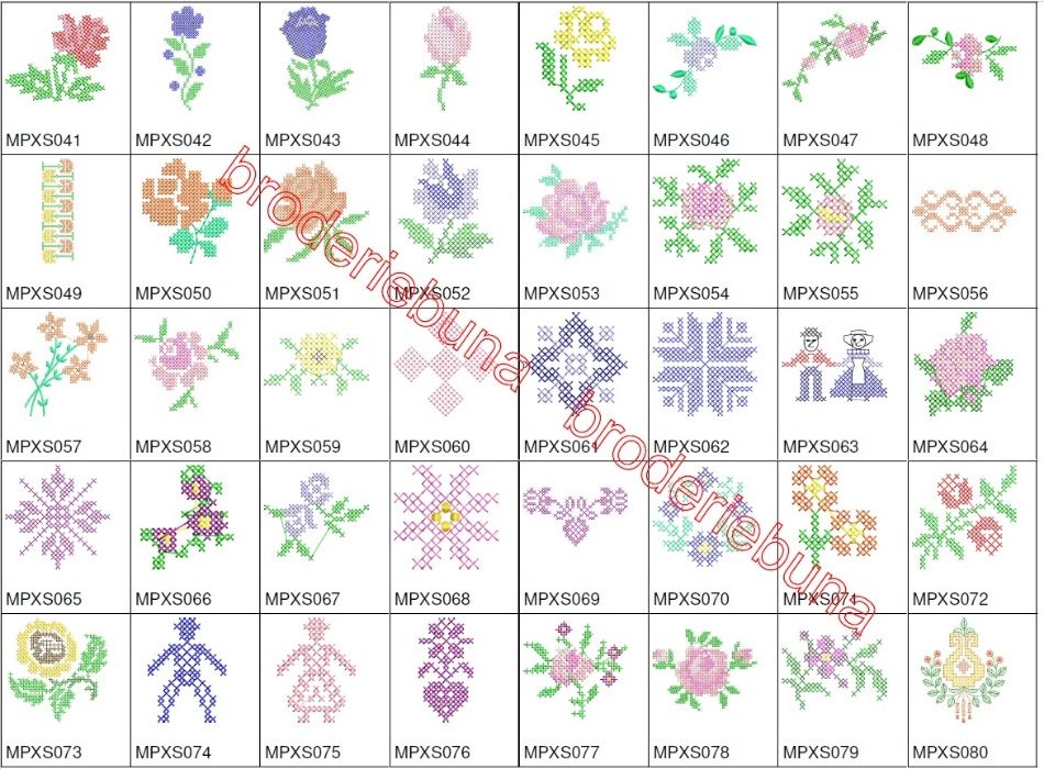 broderie FLORI punct cruciulita vol. 2 / ptr. masina de brodat