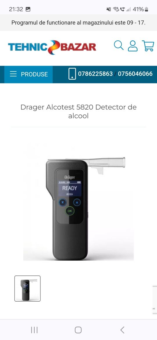Vand Drager alcotest a5820.