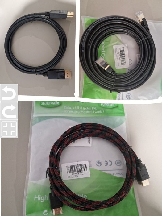 Cabluri displayport/hdmi/de retea UTP cat8