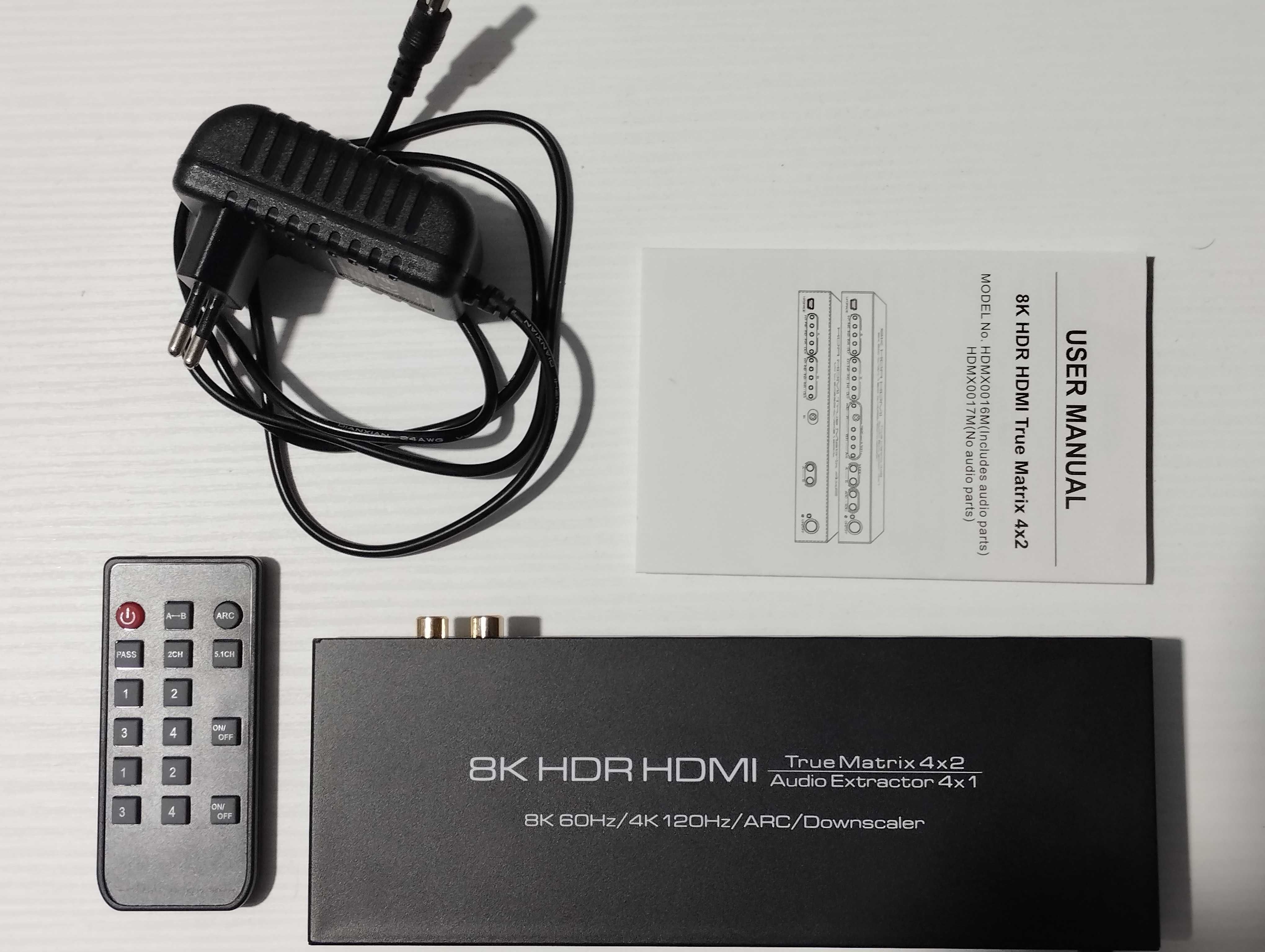 HDMI 2.1 суич / сплитер / аудио екстрактор 4x2 порта 8K 60Hz/4К 120Hz