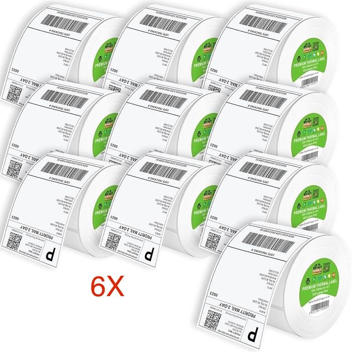 6 role termice autoadezivă Double Dragon 100 x 150mm- 3000 bucati
