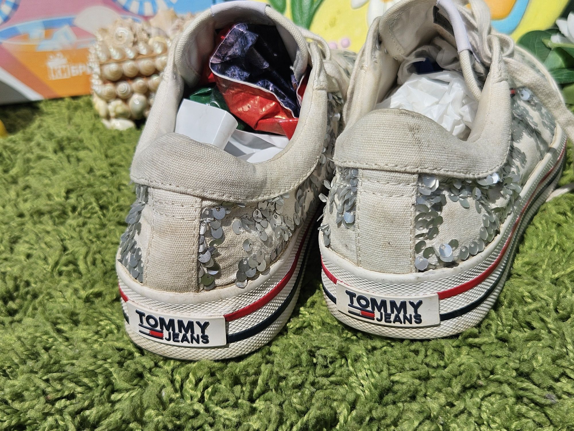 Tommy Hilfiger кецове с пайети N38