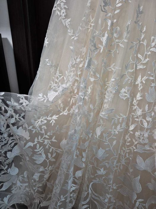 Rochie de mireasă ivory din dantelă, mărimea S