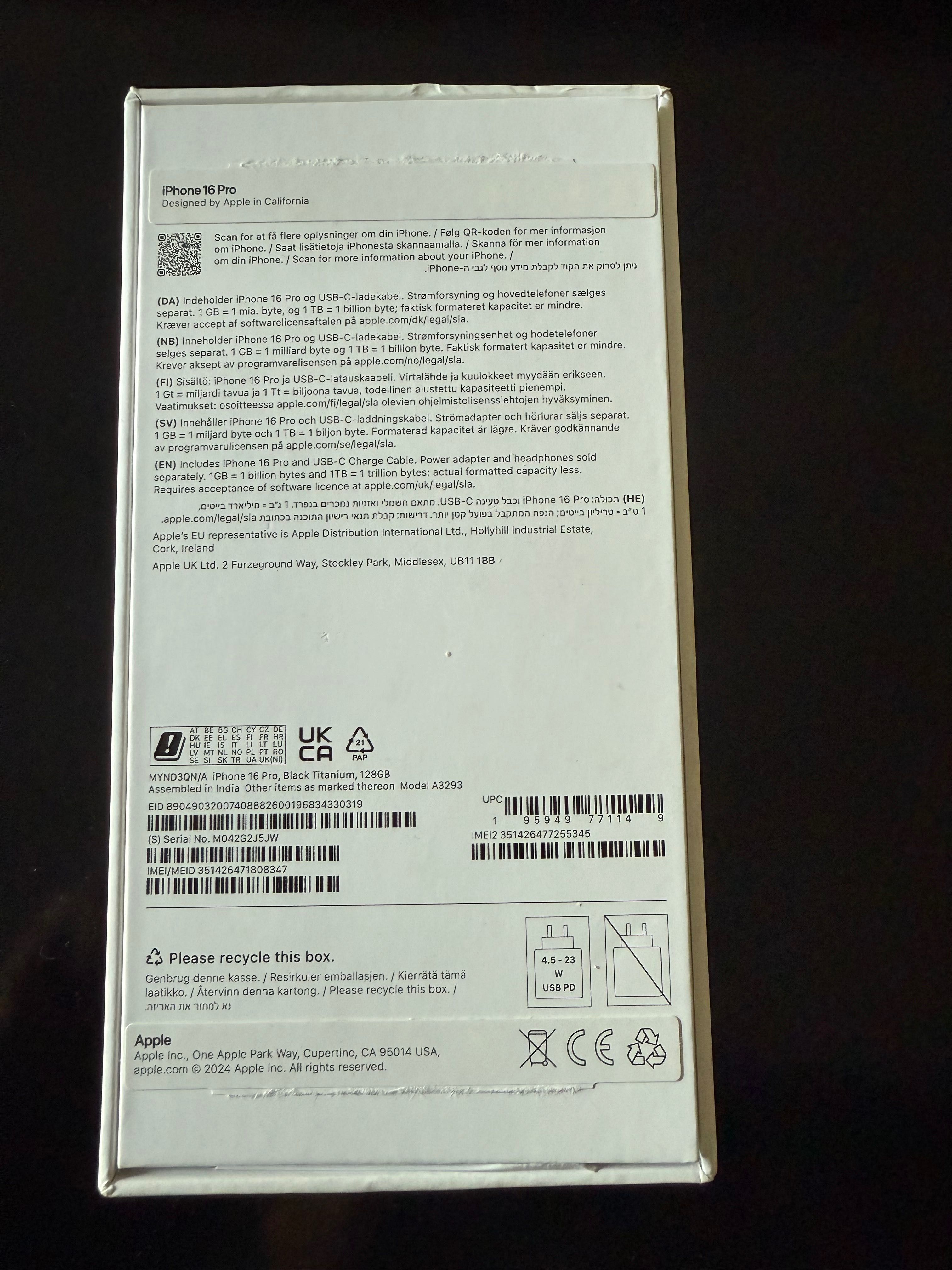 Iphone 16 pro 12 128GB с гаранция