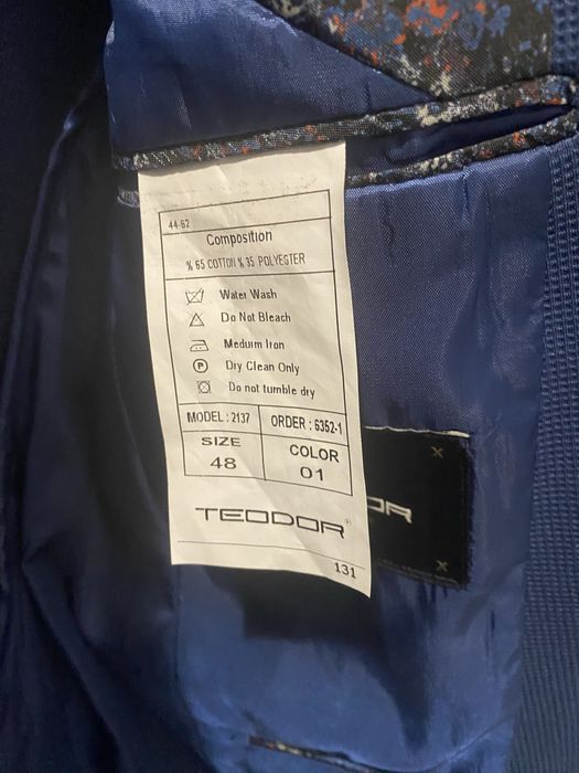 Teodor мъжко сако в син цвят