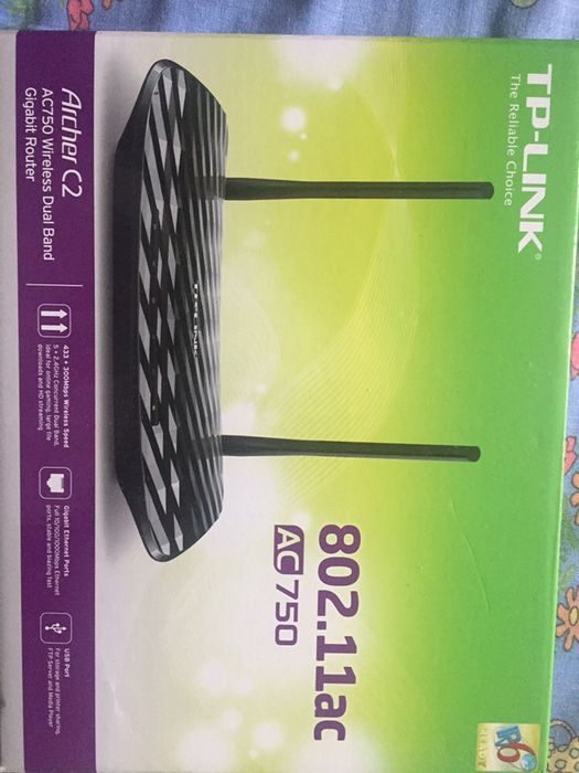 Router Wireless TP-LINK Archer C2, Dual Band, AC750