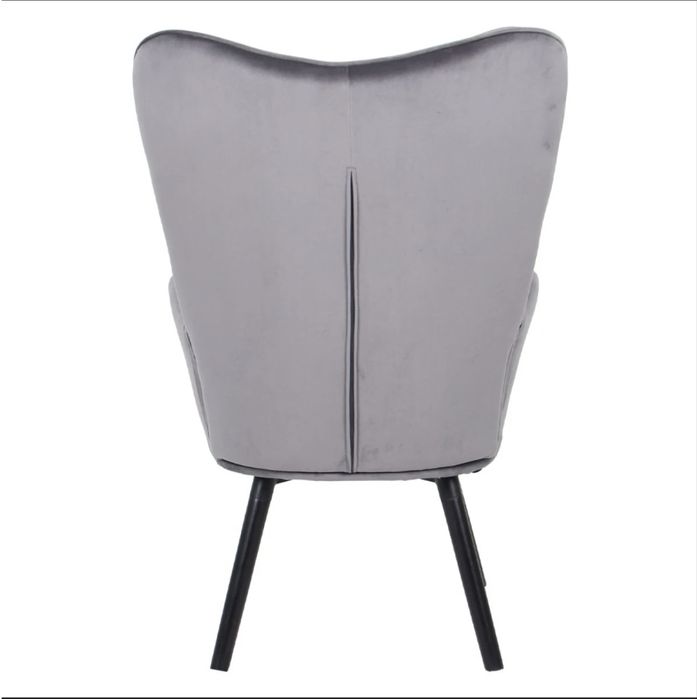 Scaun living de catifea gri