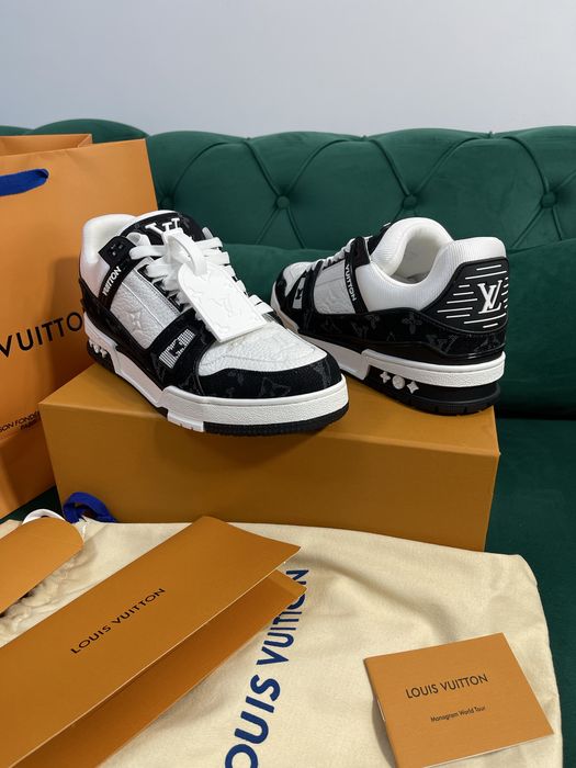 Adidasi Louis Vuitton piele naturala 100% Full Box colectie noua