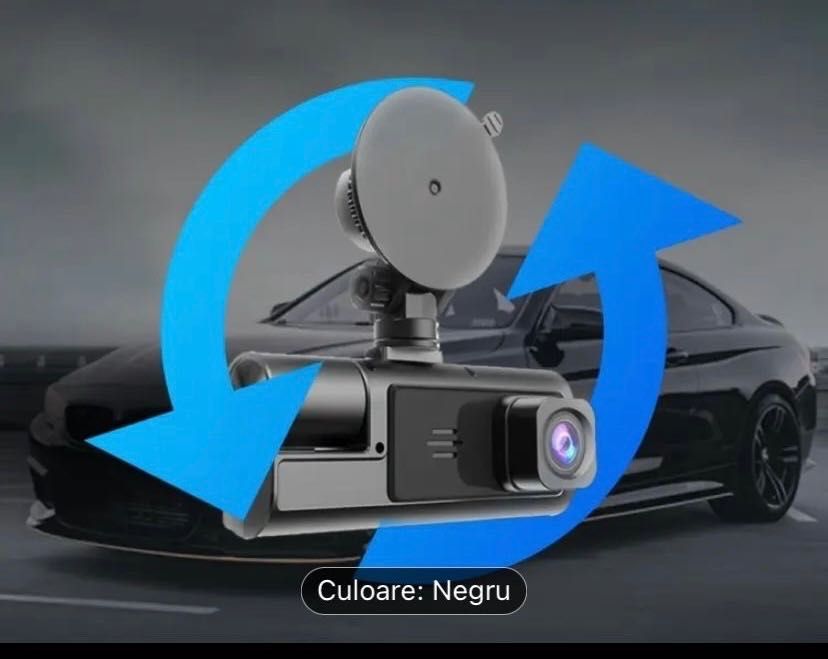 Cameră de bord HD cu 3 camere + card 32 GB