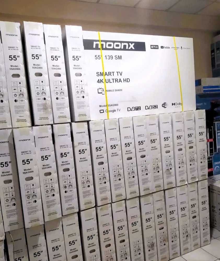 Телевизор Moonx 32/43/50/55 Smart tv Голосовой пульт + Бонус Доставка