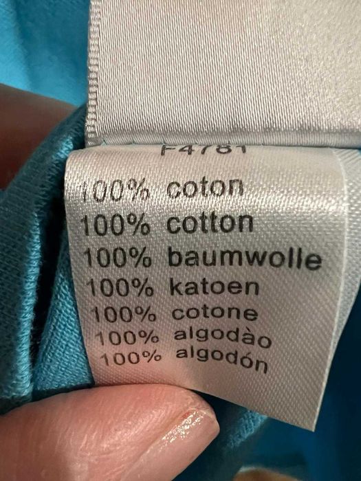 Tricou polo nasturi model Lacoste albastru marimea M 100% bumbac