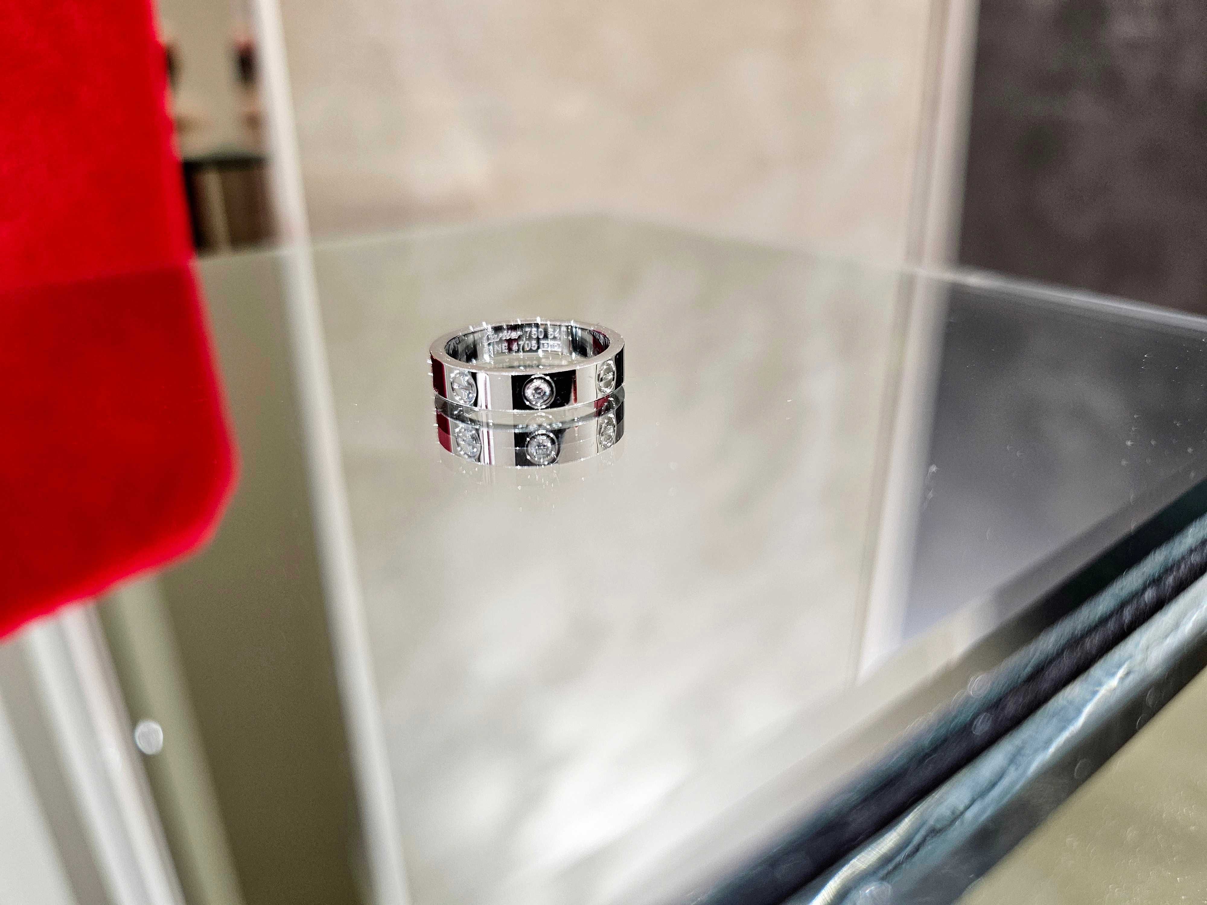 CARTIER Love White Gold 1 Diamond Small Model Пръстен