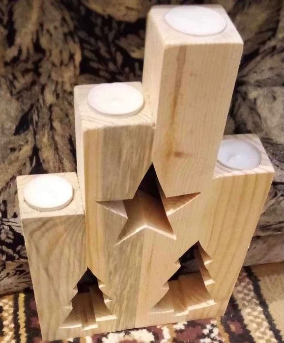 Дървени коледни декорации