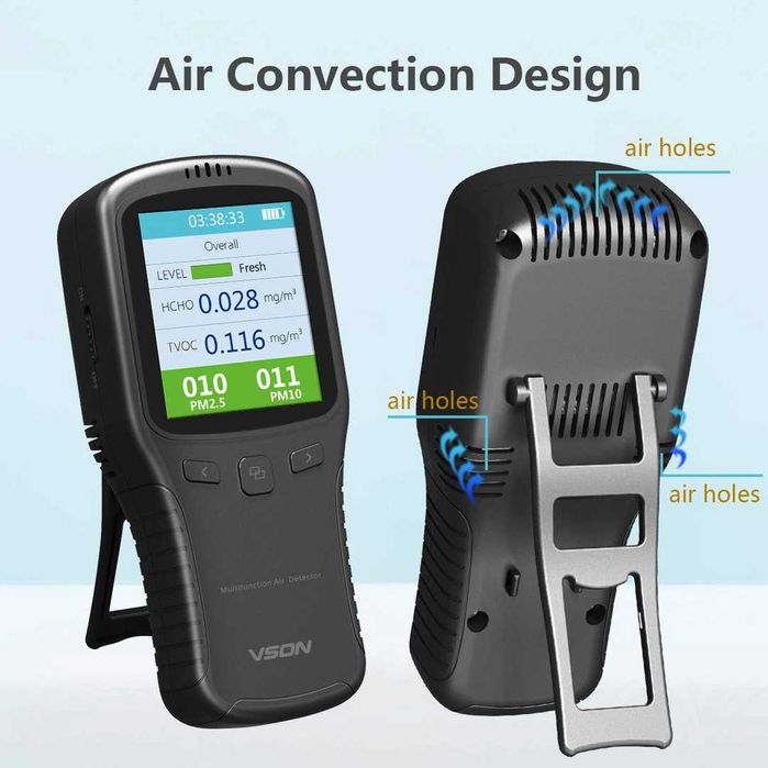 Aparat de masurat calitatea aerului: PM2.5 / PM10 / TVOC / HCHO