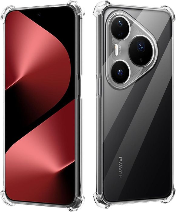 Прозрачен силиконов удароустойчив кейс за huawei pura 80