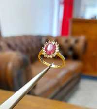 ! ! ! ЗАЯВЕН ! ! ! Дамски Златен пръстен със 100% натурален Рубин 2ct.