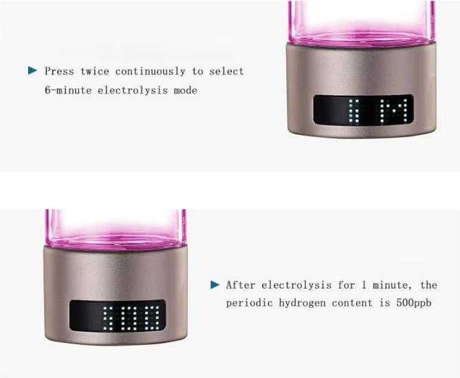 Водородна Бутилка за Алкална Вода Йон Генератор Кислородно Вдишване