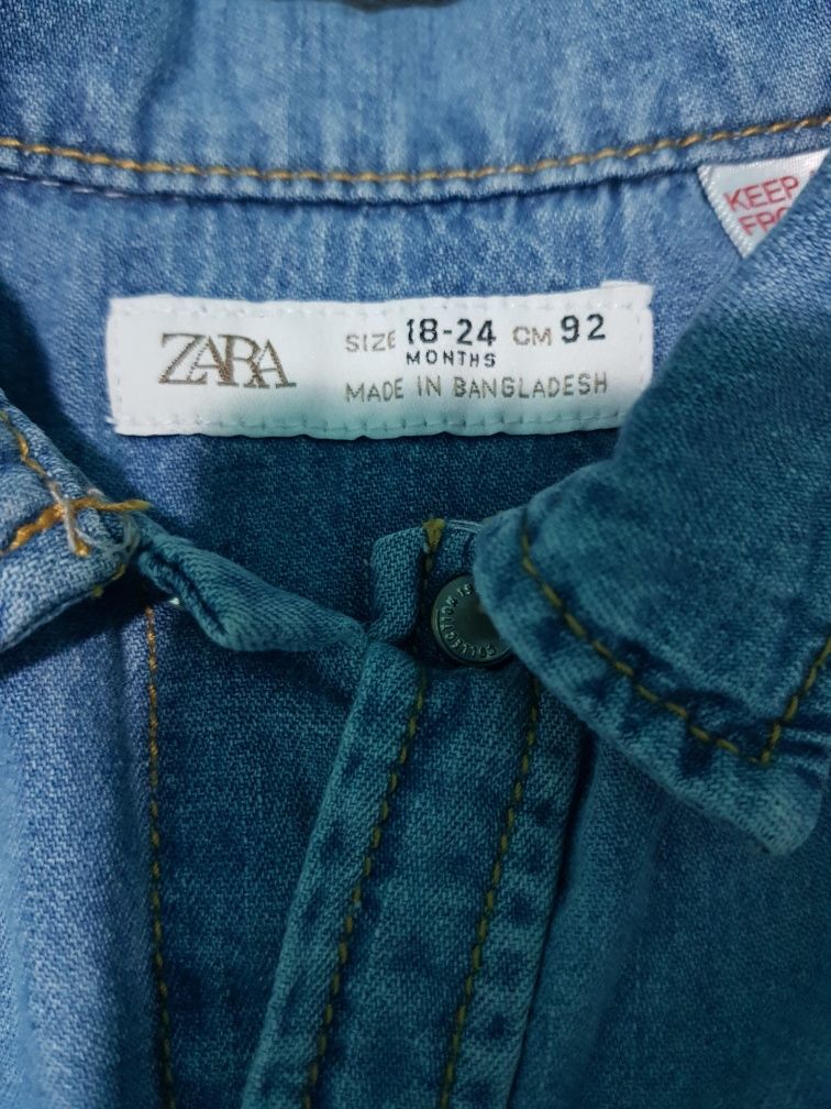 Zara 92 (2 ani) - camasa si pantaloni scurti blugi