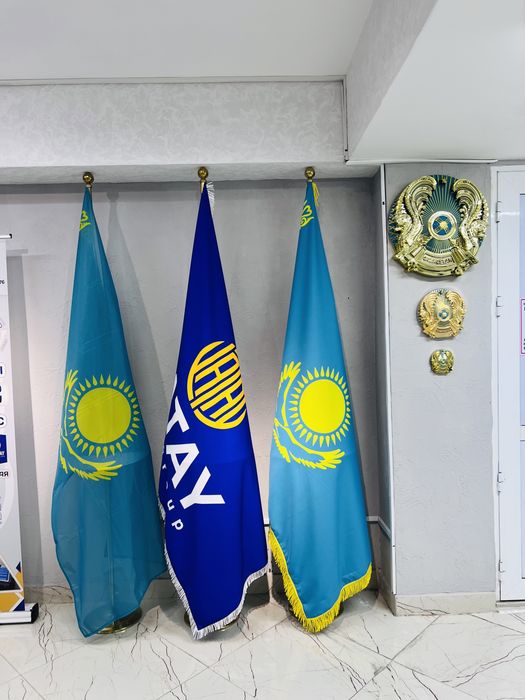 Флаг Флагшток Габардин Политекс Ту Настольный Жалау Печать Ткань ГЕРБ