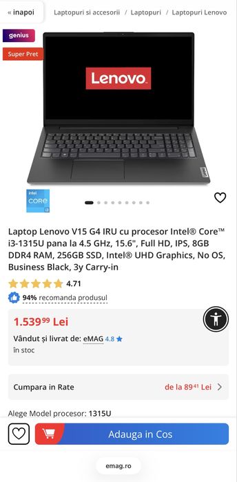 De vanzare laptop Lenovo