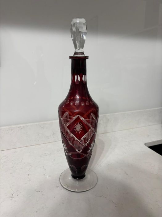 Set sticlă, scrumieră, vază, bombonieră