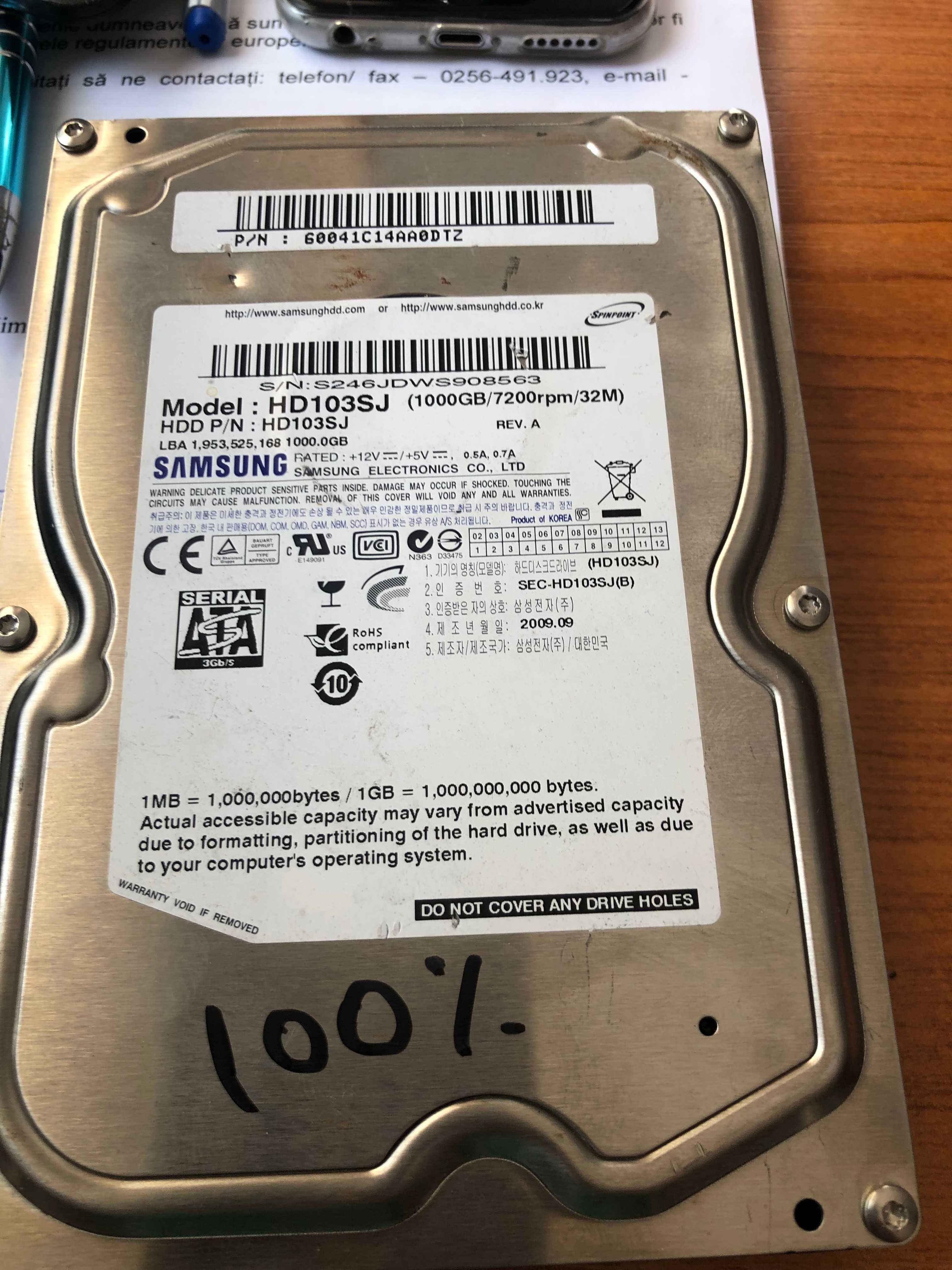 Hard Disk 1 TB cu 100% viata