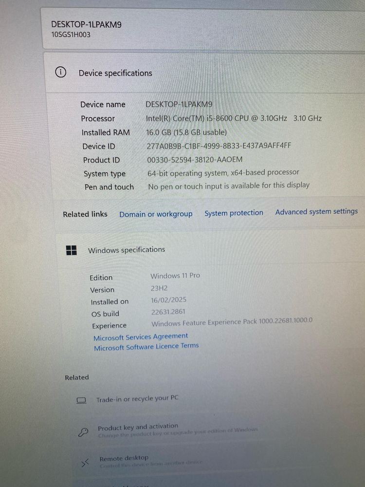 6 Buc Lenovo ThinkCentre M920T, W11, Ram 16GB, Sata 2TB, Calculator PC