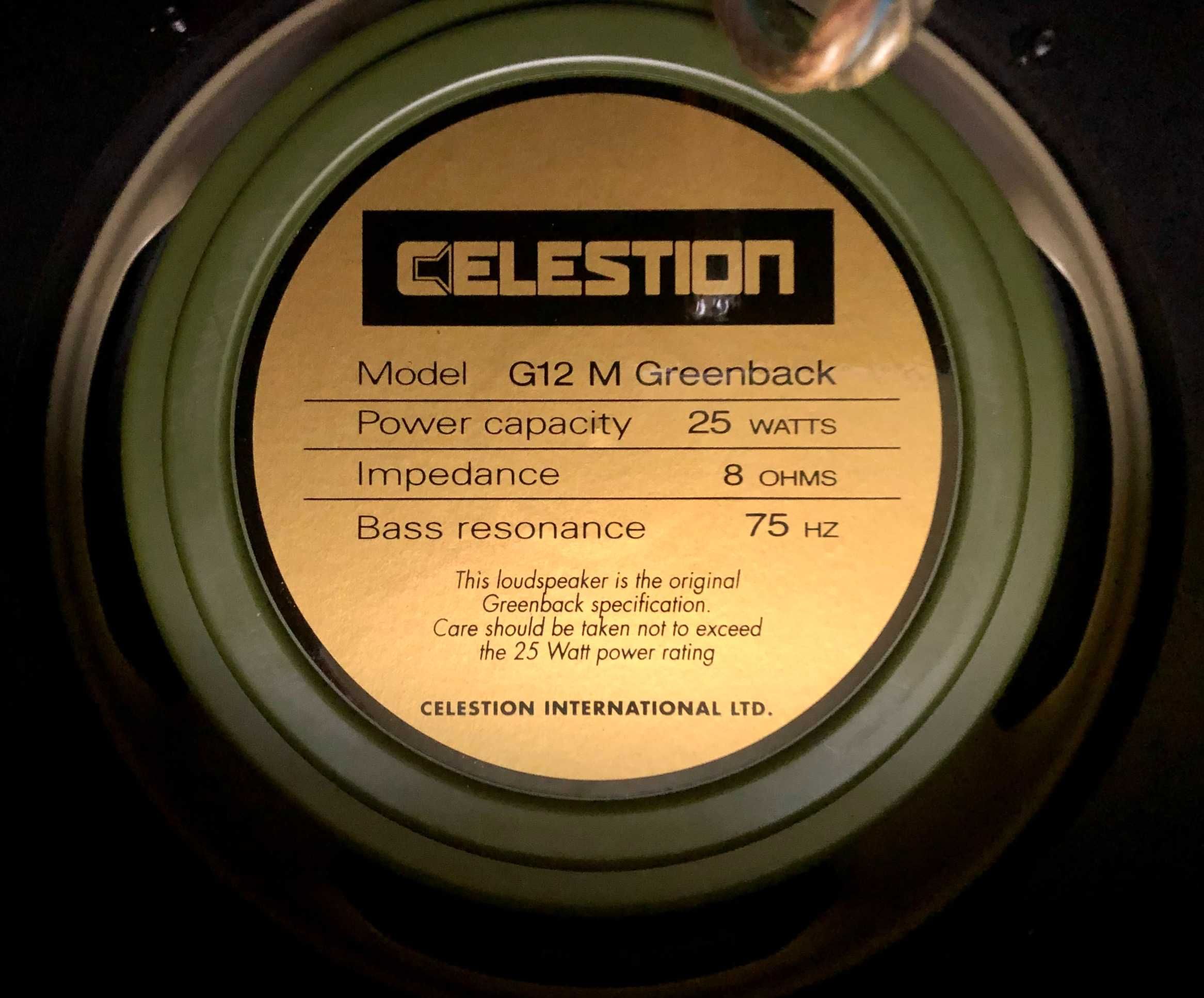Palmer cab 112 Celestion G12 greenback 25W speaker semi open cabinet