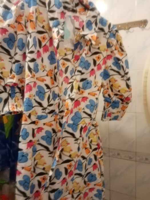 Платье-халат 42-44, новое, турецкое, сарафан бу зеленый синтетика