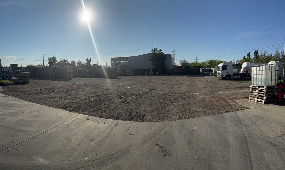 Închiriez hală + platformă balastată