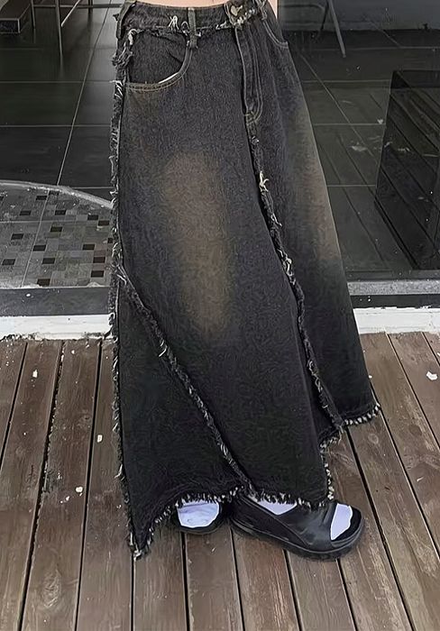 джинсовая длинная юбка