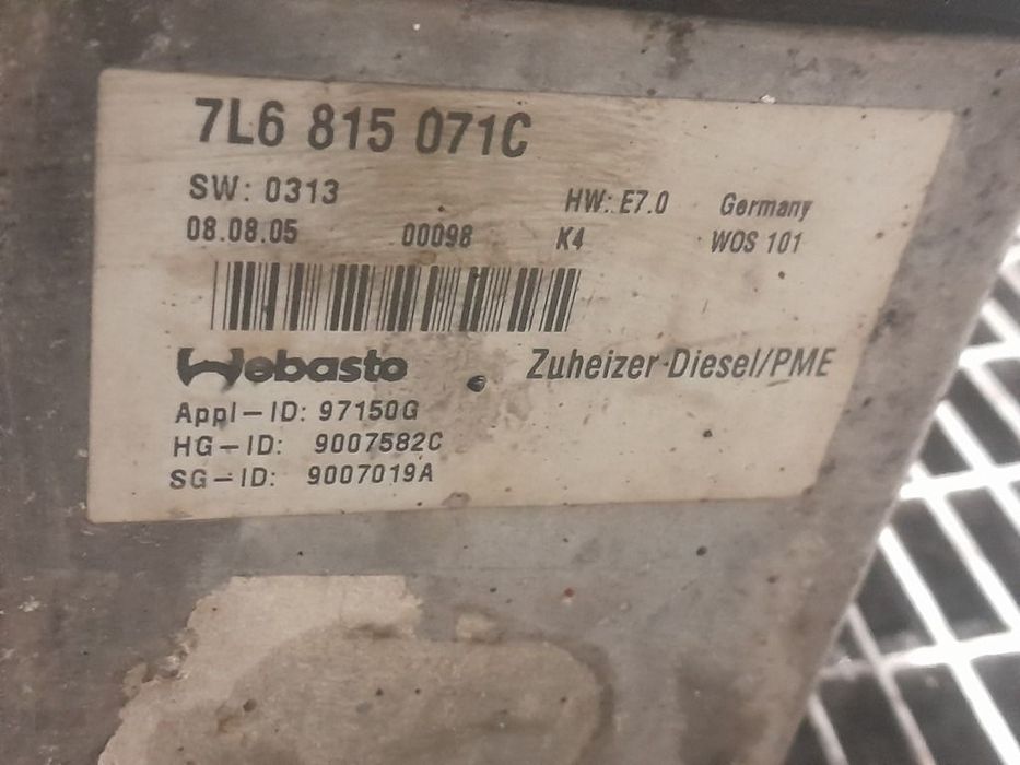 Webasto Volkswagen Touareg 7L 2003 - 2006 (1127) 7L6815071C