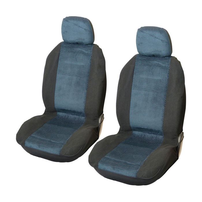 Huse scaune auto Denver, set huse Fata 4 piese, culoare Albastru