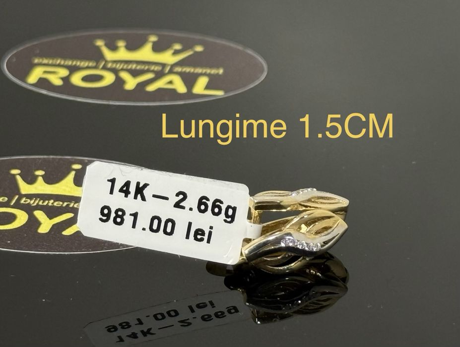 Bijuteria Royal : Cercei AUR 14K / 2.66 GR