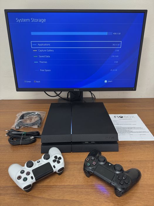 PS4 500gb с гаранция Fifa 26 minecraft Spiderman GTA Mario Playstation