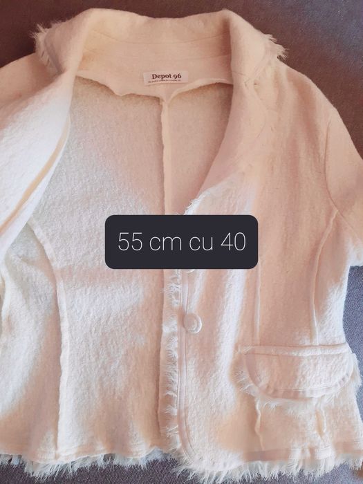 Sacou fain de primăvară, modern, până în talie, lâniță, mărimea L