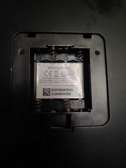 Withings WBS05 Body+ Smart Bathroom Scale with Body Fat Counter Black